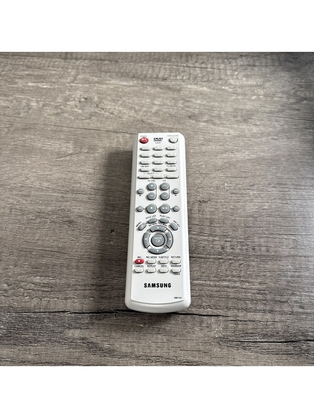 Original Samsung 00012H Remote Control DVDR120 DVDR120AX Tested Works